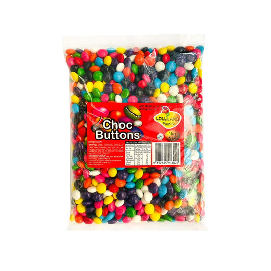Lolliland Individual Lolliland Mixed Choc Buttons 1kg TF39578 Lolliland Mixed Choc Buttons 1kg