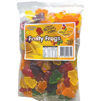 Lolliland Individual Lolliland Mixed Frogs 1kg TF39647 Lolliland Mixed Frogs 1kg