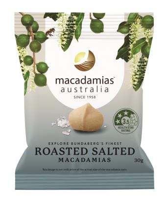 MACADAMIAS AUSTRALIA Macadamias Australia Macadamia Nuts Roasted Salted 8 X 30g Macadamias Australia Macadamia Nuts Roasted Salted 8 X 30g