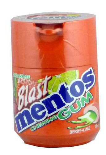 Mentos Blast Berry Lime Chewing Gum (6 x 28 pc bottles)