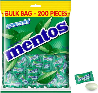 Mentos Individual Mentos Bulk Bag Spearmint (200 Pieces) MQAEUROHVSMS Mentos Bulk Bag Spearmint (200 Pieces)