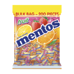 Mentos Individual Mentos Pillow Pack Fruit - 200pcs DNOVKFPKCU Mentos Pillow Pack Fruit - 200pcs
