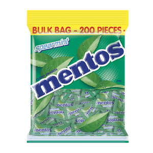 Mentos Individual Mentos Pillow Pack Spearmint - 200pcs VRAPUCEPVA Mentos Pillow Pack Spearmint - 200pcs