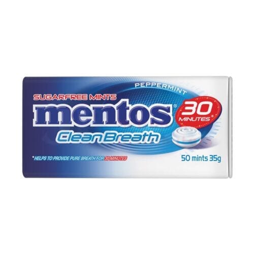 Mentos Mentos Clean Breath Peppermint 35g Mentos Clean Breath Peppermint 35g