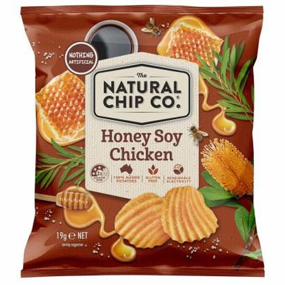 NATURAL CHIP COMPANY Individual Natural Chip Company Potato Chips Honey Soy 24 X 19g 9310988014076 BD148824 Natural Chip Company Potato Chips Honey Soy 24 X 19g