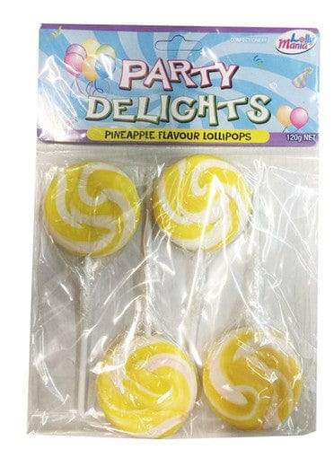 Party Delights Individual Party Delights - Yellow -  Pineapple Flavour (4 pack - 120g) 9319038001684 TPFS5214 Party Delights - Yellow -  Pineapple Flavour (4 pack - 120g)