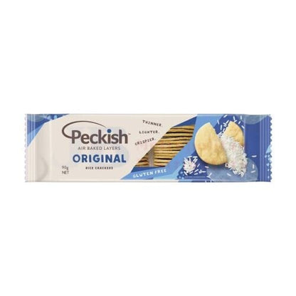 Peckish Individual Peckish Rice Crackers Thins Original 90g 9355414001077 JBM7788 Peckish Rice Crackers Thins Original 90g