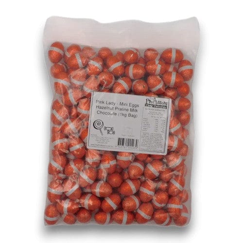 Pink Lady Individual Pink Lady - Mini Eggs Hazelnut Praline Milk Chocolate (1kg Bag) 9340761024039 TPFS13704 Pink Lady - Mini Eggs Hazelnut Praline Milk Chocolate (1kg Bag)