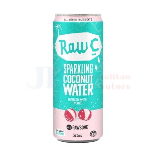 Raw C Raw C Sparkling Coconut Water Infused With Lychee 325ml Raw C Sparkling Coconut Water Infused With Lychee 325ml