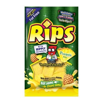 Rip Rips Pineapple Peg Bag 113g Rips Pineapple Peg Bag 113g
