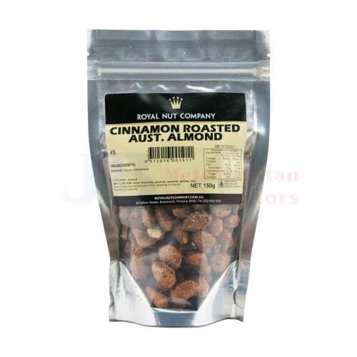 Royal Nut Company Individual Royal Nut Company Cinnamon Roast Almonds 150g 9312016001911 JBMRNCA Royal Nut Company Cinnamon Roast Almonds 150g
