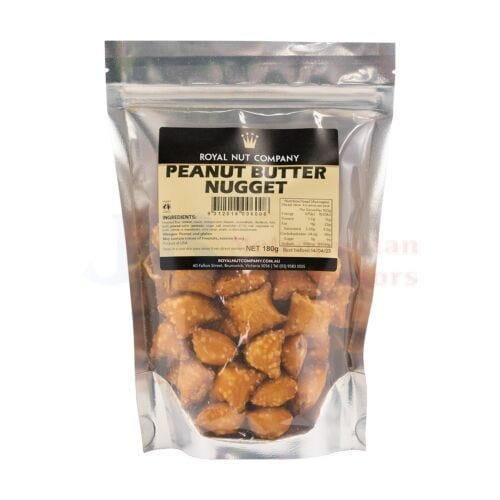 Royal Nut Company Individual Royal Nut Company Peanut Butter Nuggets 180g 9312016006008 JBMRNCPB Royal Nut Company Peanut Butter Nuggets 180g