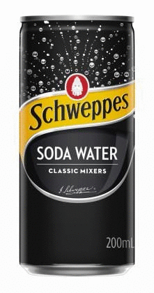 SCHWEPPES Individual Schweppes Soda Water Cans 24 X 200ml 9315596007168 BD183516 Schweppes Soda Water Cans 24 X 200ml