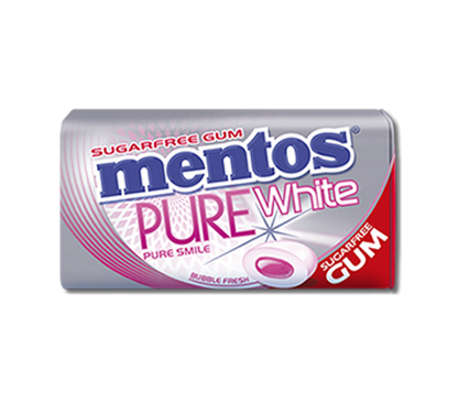 Mentos Sugar Free Gum - Pure Fresh -  Bubble Fresh (29g tin x 12pc display unit)