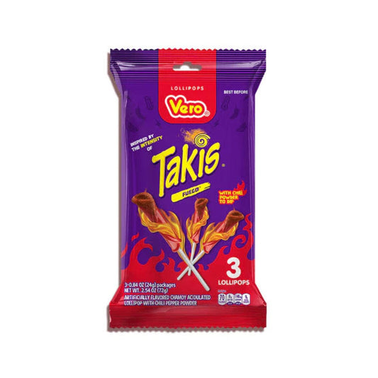 Takis Takis Vero Chamoy Lollipops 72g Takis Vero Chamoy Lollipops 72g