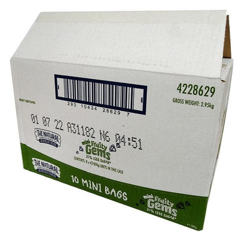 The Natural Confectionery Co. Individual The Natural Confectionery Co. - Mini Fruity Gems 25% less sugar (300g x 8pc box (10 mini packs per bag)) 29310434286297 TPFS12329 The Natural Confectionery Co. - Mini Fruity Gems 25% less sugar (300g x 8pc box (10 mini packs per bag))