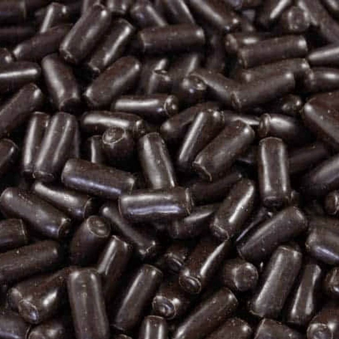 The Sweets Club Individual Liquorice Bullets Dark Chocolate 1kg TWUTKAZUHDEC Liquorice Bullets Dark Chocolate 1kg