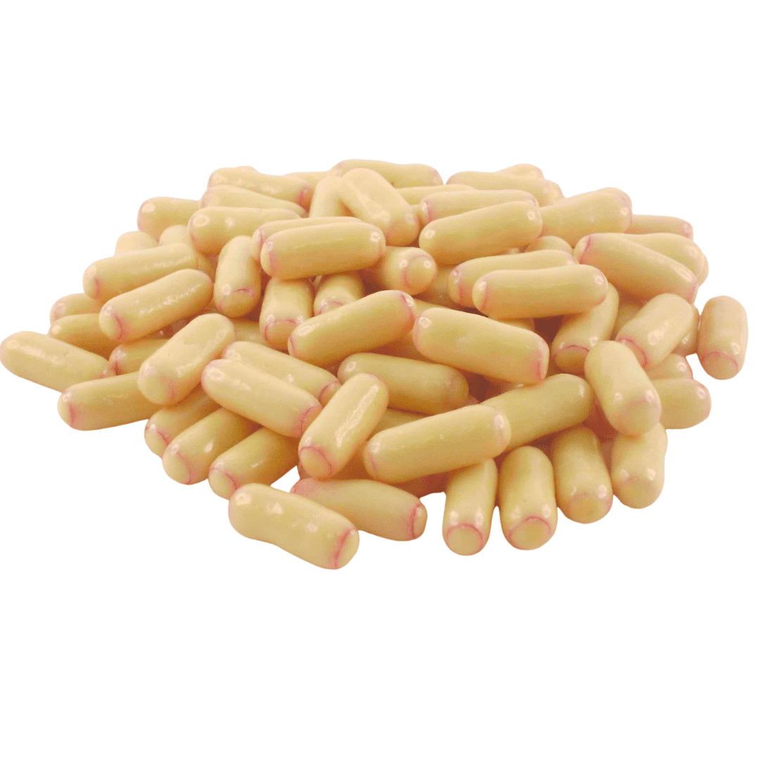 The Sweets Club Individual Liquorice Bullets White Chocolate 1kg KRMFPTYDAMBC Liquorice Bullets White Chocolate 1kg