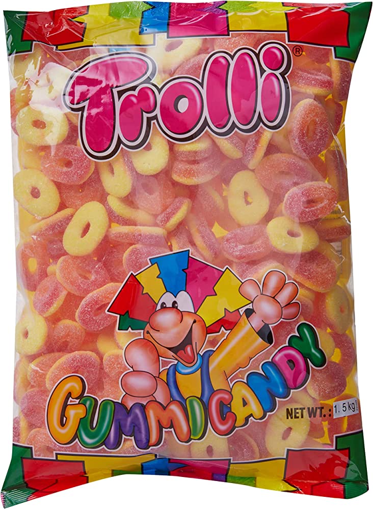 Trolli Individual Trolli Peach Rings 1.5kg TFBTPR4 Trolli Peach Rings 1.5kg