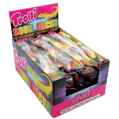 Trolli Individual Trolli Sour Gecko (40 Pack) 19g KNBNZGIGHZEO Trolli Sour Gecko (40 Pack) 19g
