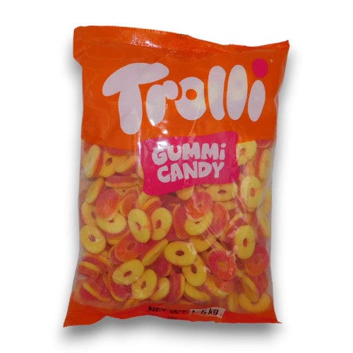 Trolli Individual Trolli Sour Peach Rings (1.5kg bag - approx 300 pcs) 4003084883763 TPFS2696 Trolli Sour Peach Rings (1.5kg bag - approx 300 pcs)