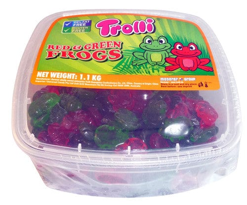 Trolli Red and Green Frogs Tub (1.1kg)