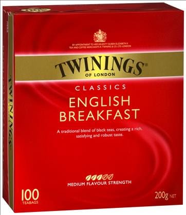 Twinings Twinings Tea Bags English Breakfast 100 pack Twinings Tea Bags English Breakfast 100 pack