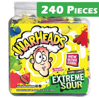 Warhead Individual Warhead Sour Candy Tub (240 Pieces) BF602749 Warhead Sour Candy Tub (240 Pieces)