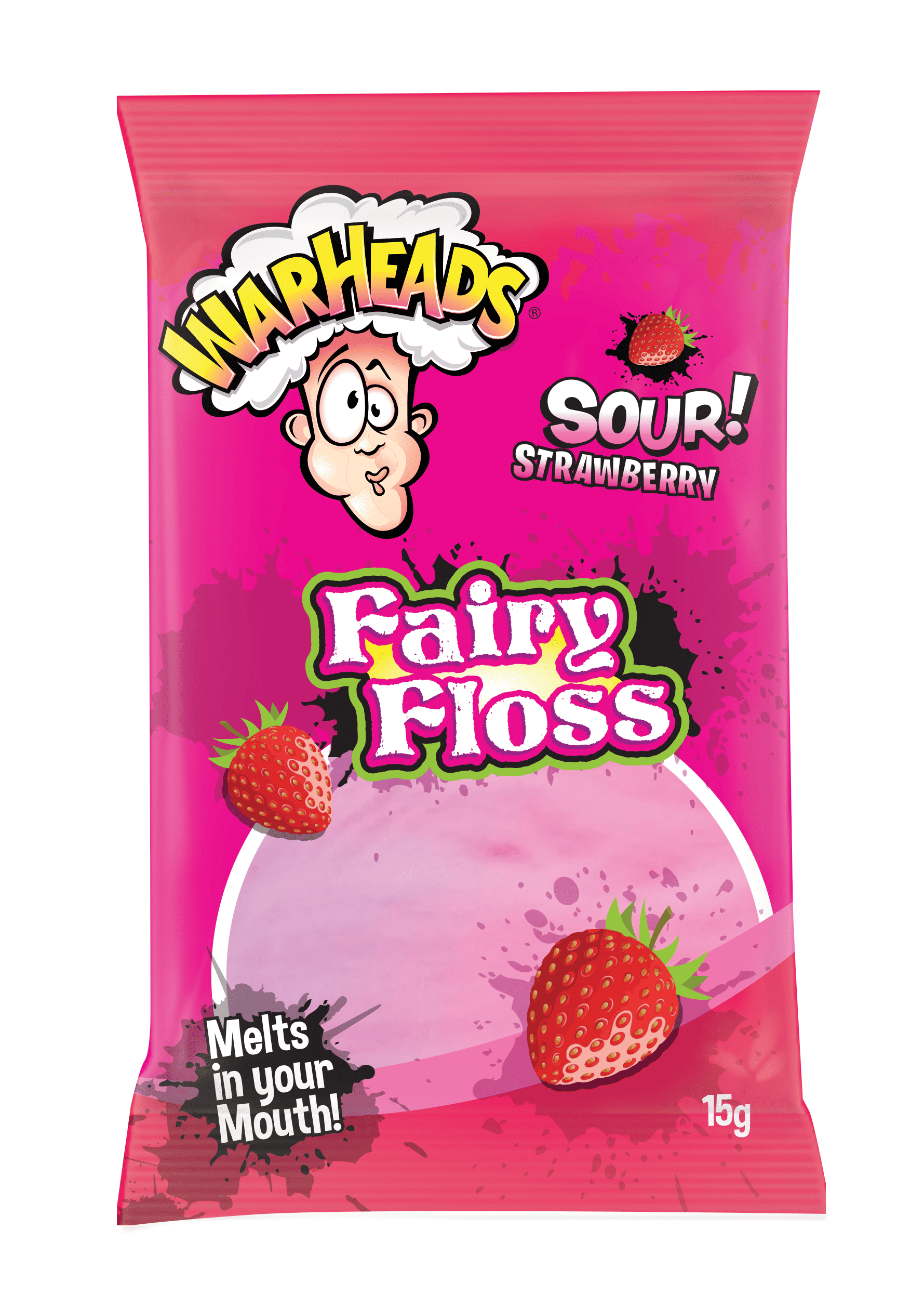 Warhead Warhead Fairy Floss – Sour Strawberry 15g Warhead Fairy Floss – Sour Strawberry 15g