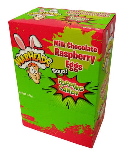 Warheads Individual Warheads - Milk Chocolate Raspberry Eggs with Sour Popping Candy (1.5kg box) 19327776018083 TPFS12606 Warheads - Milk Chocolate Raspberry Eggs with Sour Popping Candy (1.5kg box)