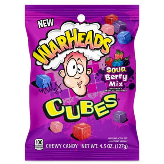 Warheads Warheads Berry Cubes Peg Bag 127g Warheads Berry Cubes Peg Bag 127g