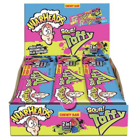 Warheads 2-In-1 Sour Taffy Bar 42g